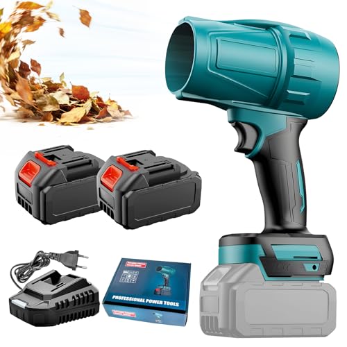 blayram Akku-Gebläse Turbo Kompatibel mit Makita 18V Akkus 38000 RPM Bürstenloses Laubbläser Akku mit 2 * 4.0Ah Akkus zum Entfernen von Laub Staub & Schnee