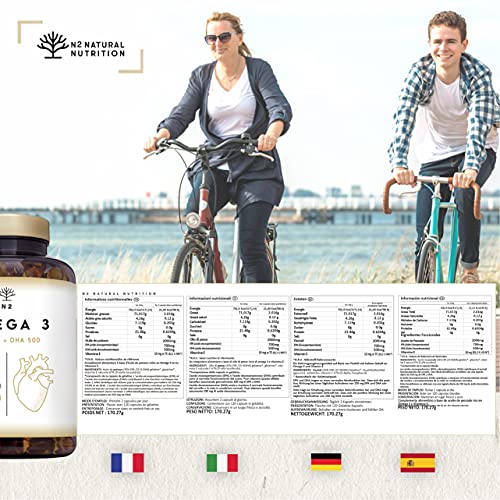 Omega 3 Visolie Capsules met Vitamine E Hoge Dose Pure Visolie Forte 2000 mg, EPA 700 mg, DHA 500 mg Natuurlijke Fish… - Image 5