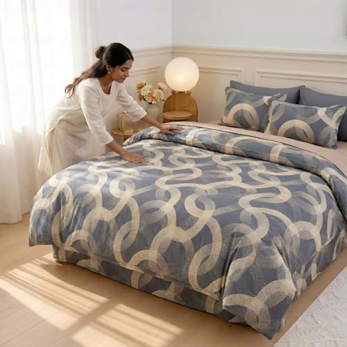 Image of Bedsheet for Double Bed King Size | 90 X 100 Inch with 2 Pillow Covers