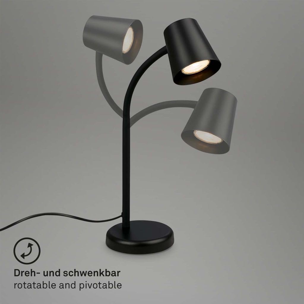 Lampe de bureau filaire, deuille E27 avec interrupteur Lampe de bureau filaire, deuille E27 avec interrupteur