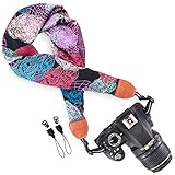 Wolven Soft Scarf Camera Neck Shoulder Strap Belt Compatible with All DSLR/SLR/Digital Camera (DC) / Instant Camera Etc