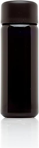 Infinity Jars Botella de vidrio ultravioleta negro con tapa de rosca de vertido lento de 3.4 onzas líquidas (3.4 fl oz), hermético, con acabado de