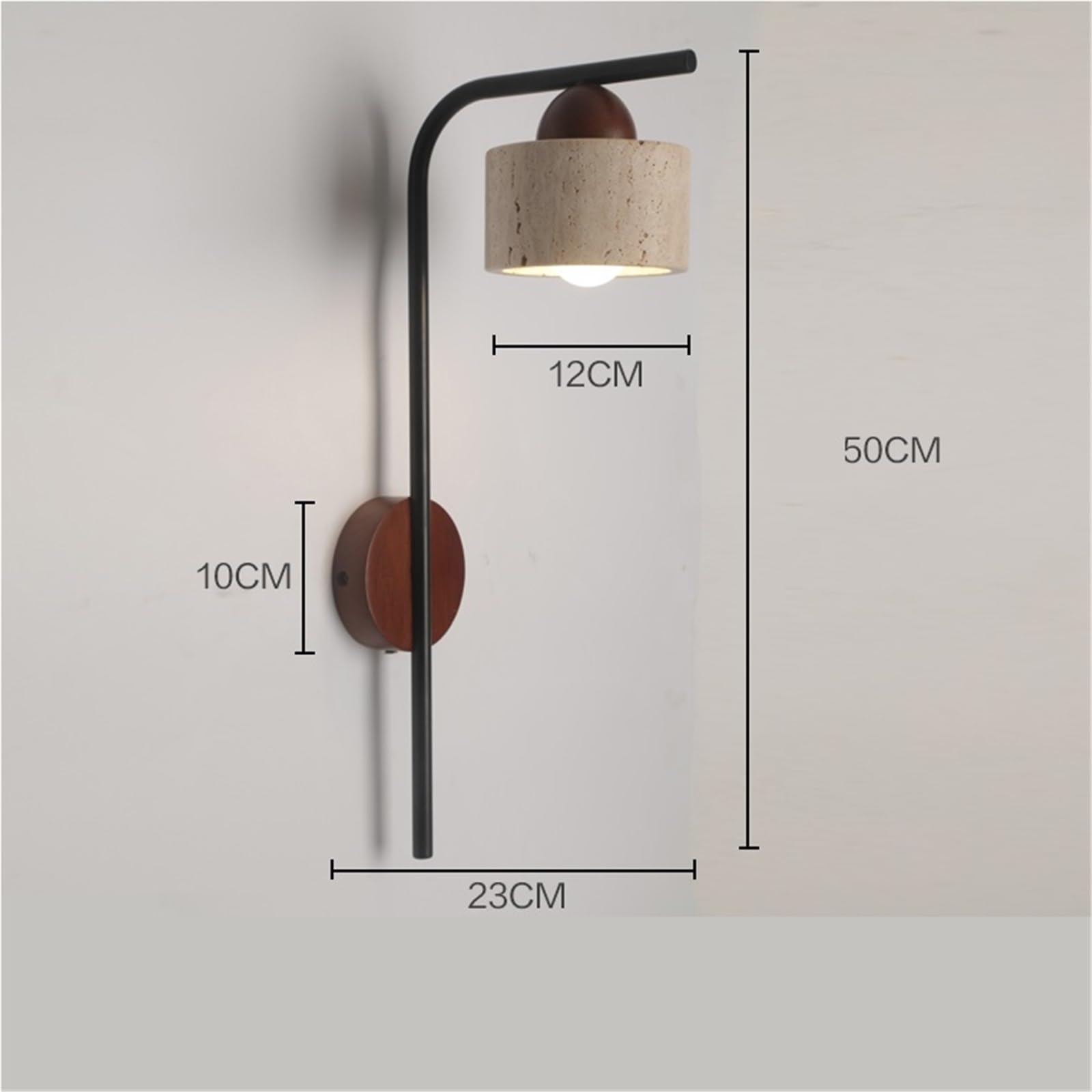 Kinkiety wewnętrzne Lampa artystyczna z orzecha kamiennego Retro wejściowe dekoracyjne kinkiety