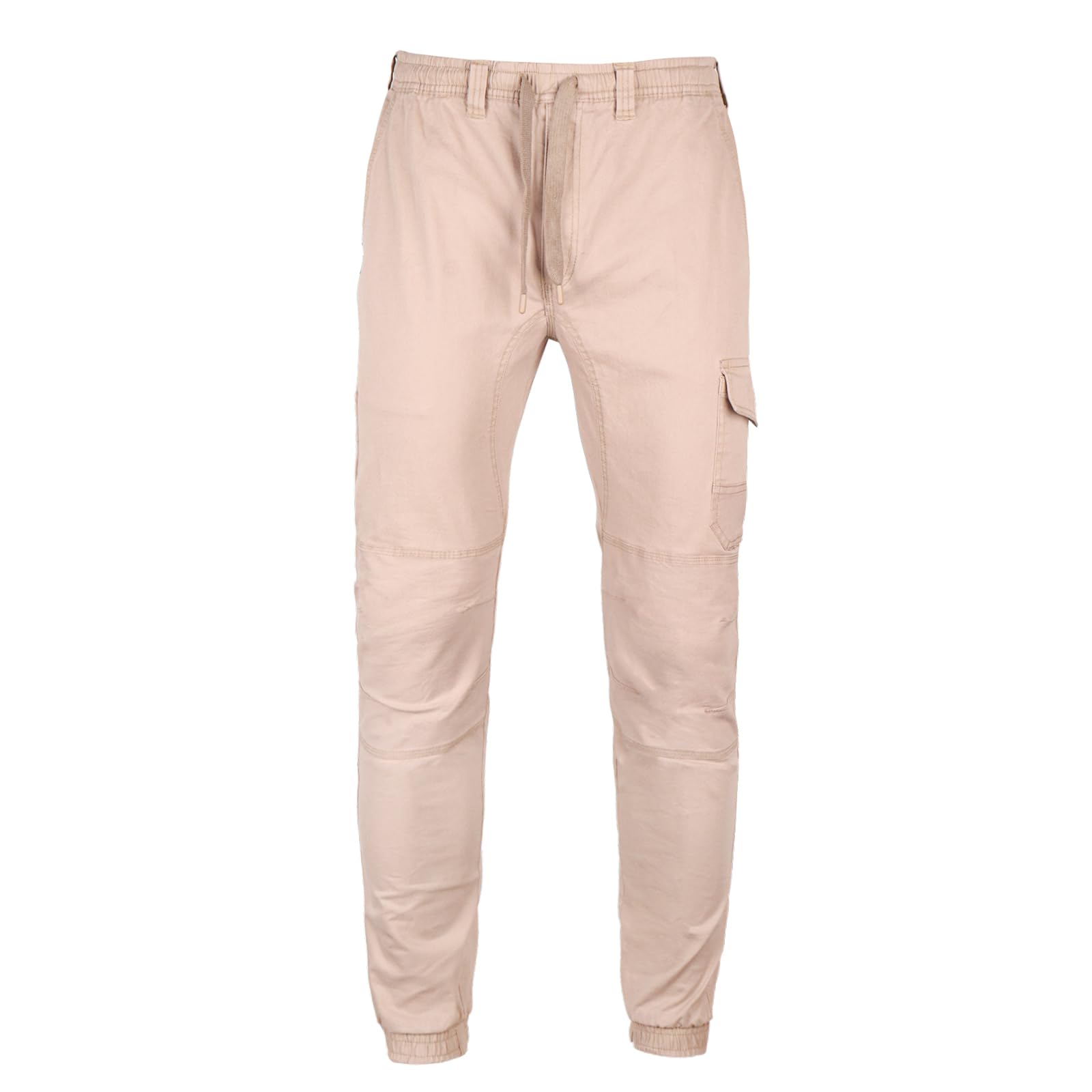 P-H Cargo Joggers Workwear for Men Elasticated Waist with Pull Cord Multiple Tools Pocket UK (UK, Waist & Inseam, 34, 29, Khaki)
