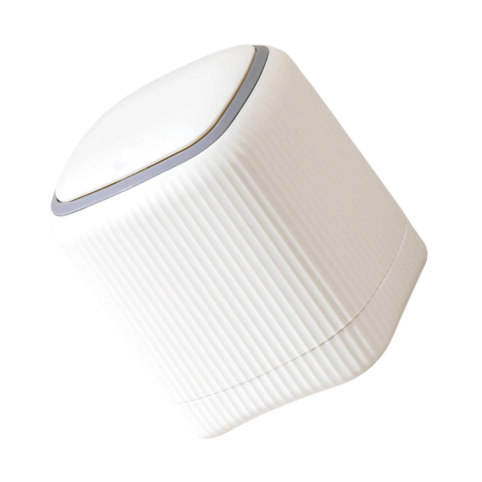 Kalttoy White Blocking Desktop Waste Basket Smooth Surfaces Not Burrs For Kitchen Modern Desk Garbage Can