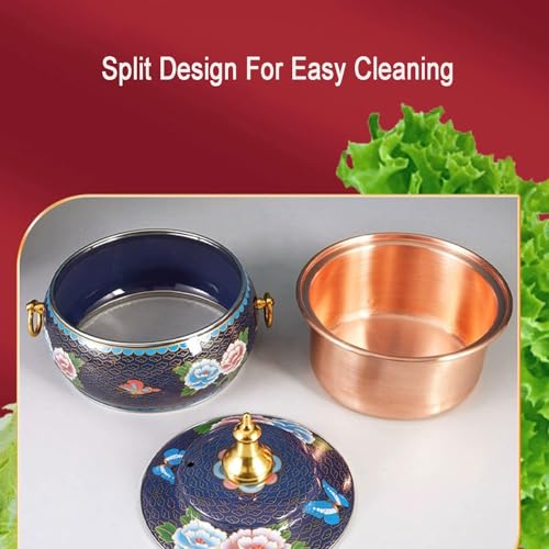 Olla Caliente de Cobre Cloisonné para Cocina Hogar Camping miniatura 6