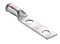 Vista 5 de Morris 94703 - Tapón de compresión de cable flexible de barril largo, cobre, 2 agujeros, rango de 6 cables, perno de 1/4, espaciado entre agujeros