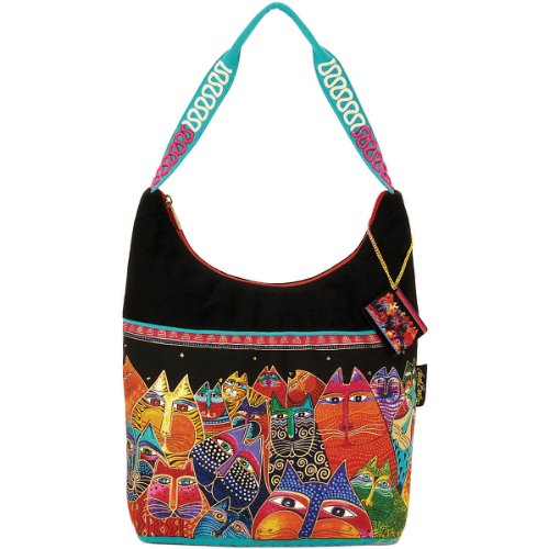 Laurel Burch 277641 Medium Scoop Tote Zipper Top 14X3.5X12.25 Fantasticats
