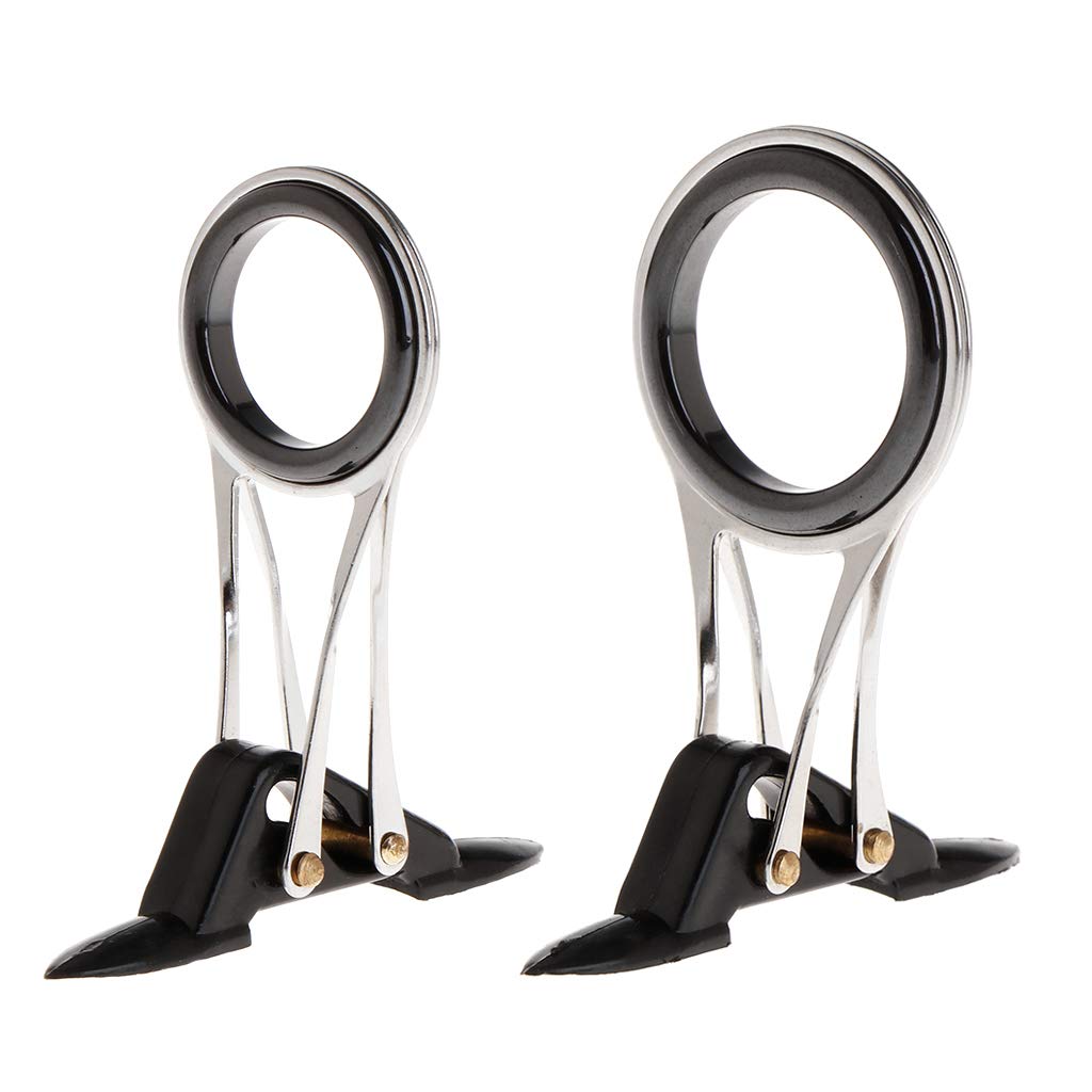Guía para caña de pescar, anillos superiores, plegables, de acero inoxidable