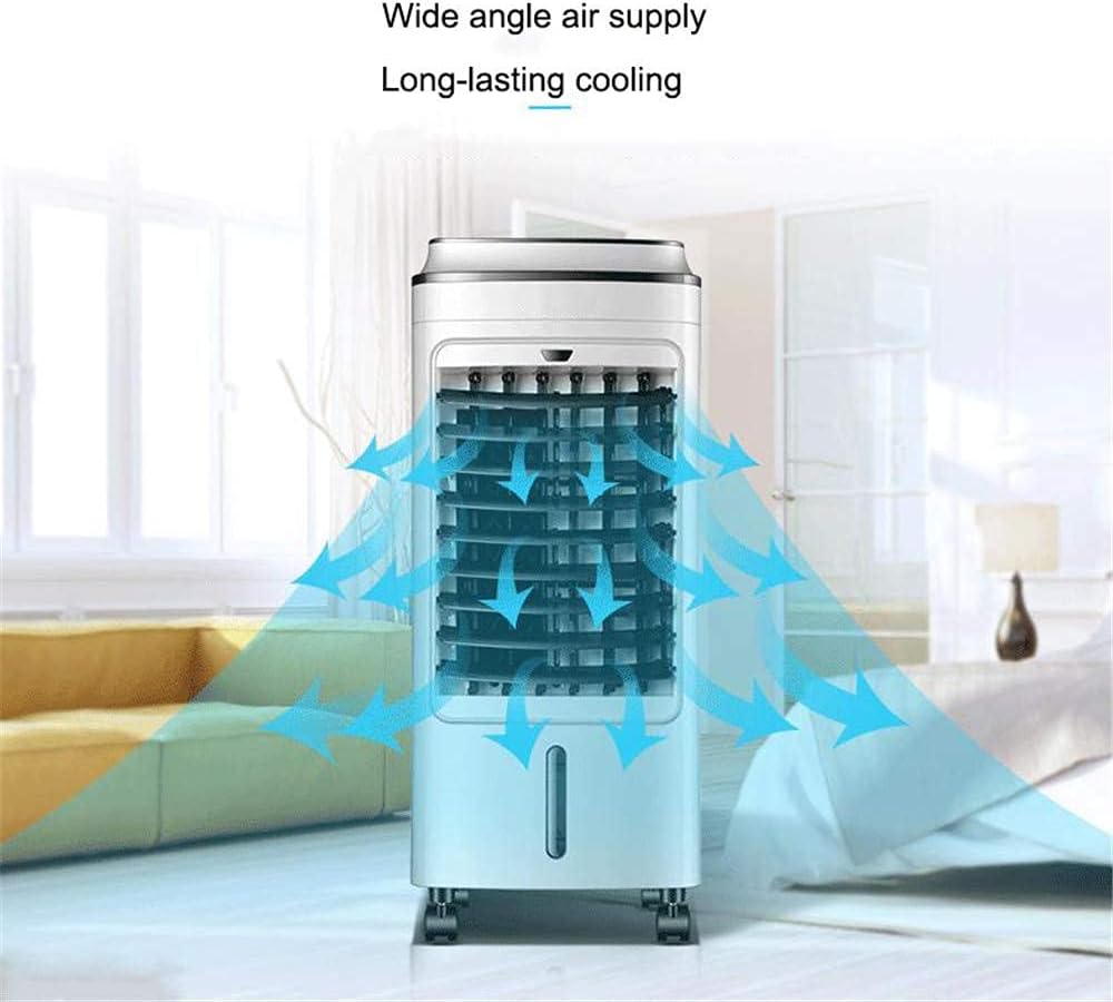 Air Cooler for Home Office Evaporation Coolers Portable Air Conditioner W 5L Water Tank Air Conditioning 3 in 1 Cool Fan Dehumidify Quiet Energy Efficient Self Evaporation Mobile Air