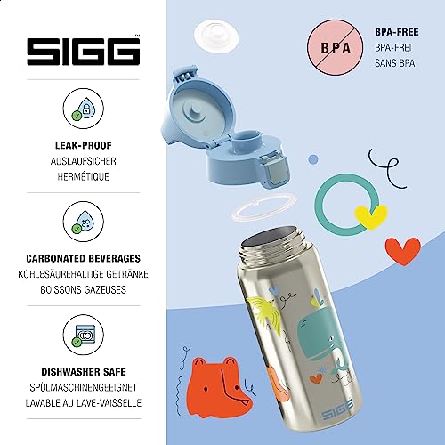 Sigg, Insulated Kids Water Bottle, Shield One Therm, Suitable For Carbonated Beverages, Leakproof, Dishwasher Safe, BPA Free - Image 3