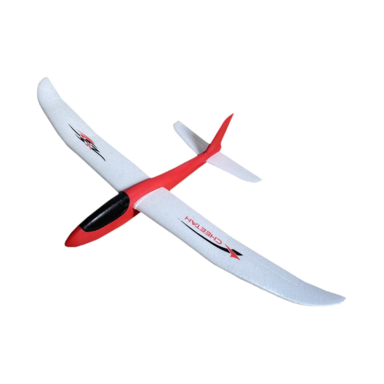 Avión de Juguete Planeador de Espuma Lanzamiento Manual Gran Aerodinámica Flexibilidad Juego Infantil Apto para Fiestas Cumpleaños Viajes Exterior, Rojo