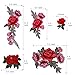 BronaGrand 10 Pieces 5 Pairs Embroidered Patches Rose Flower Sew on Patch Applique for DIY Clothing, Jeans,Sewing