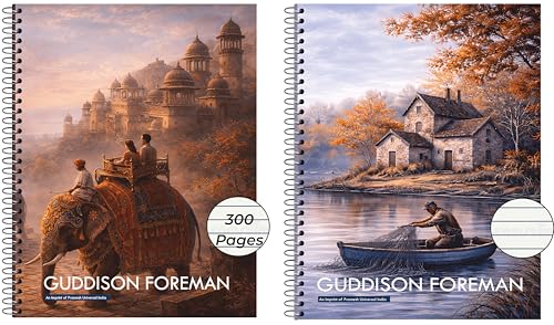 Image of 300 Pages A4 Ruled Spiral Notebook For Students And Executives | Spiral Bound With Safety Lock | A4 Size - 21 X 29.7 Cm | Single Line (2, A4, Single Line Rule)