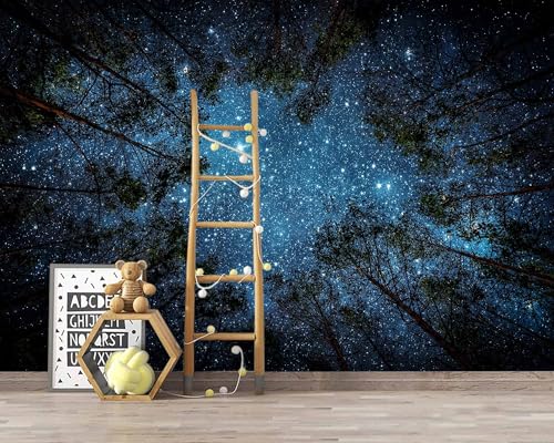 WFBHUA-Forest Night Sky Ceiling Wallpaper Mural Peel and Stick Living