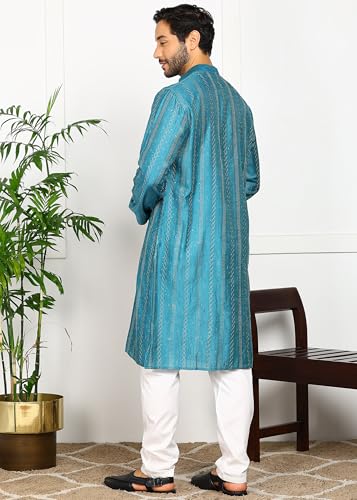Image of Amazon Brand - Tavasya Men Maroon Self-Design Sequinned