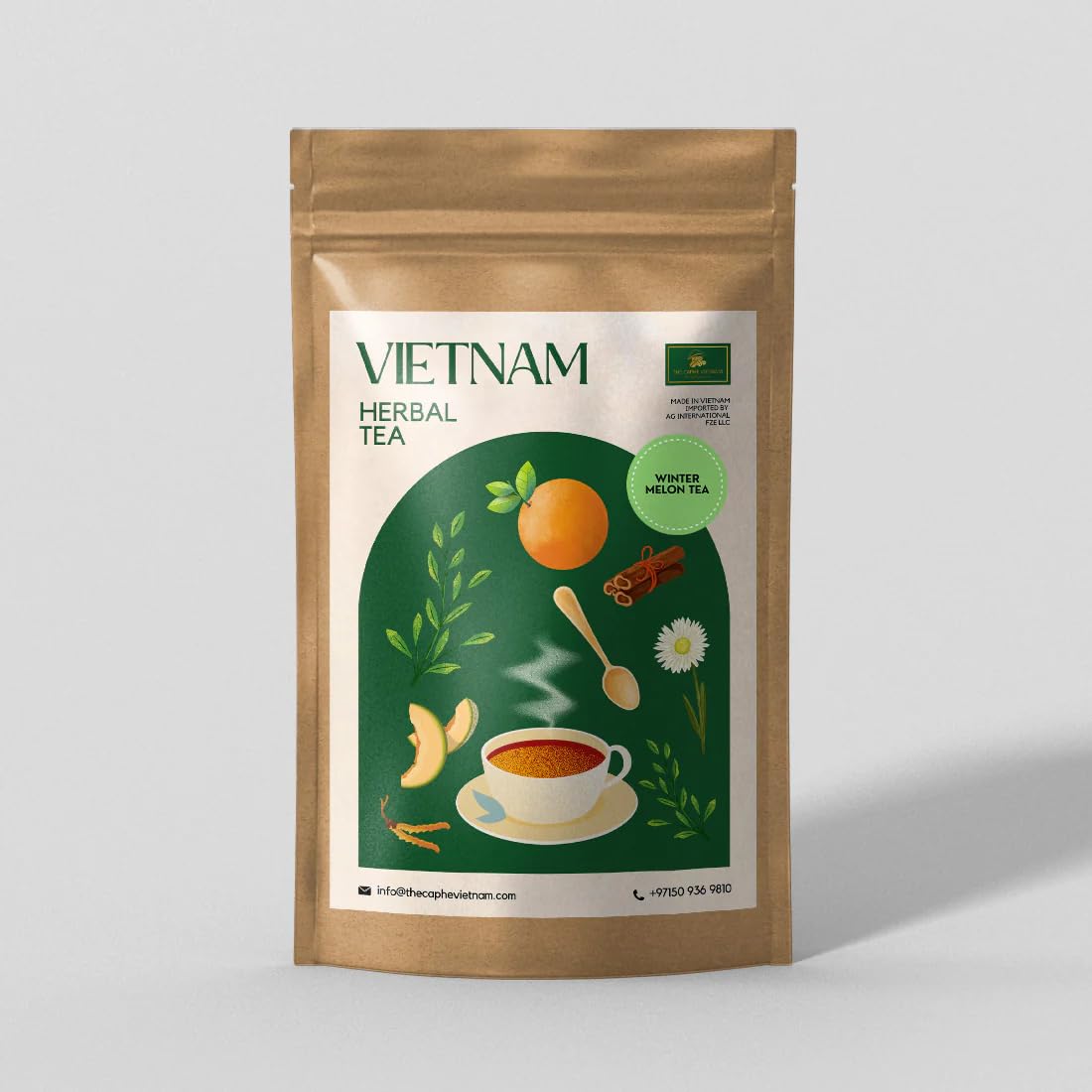 The Caphe Vietnam Herbal Winter Melon Tea, 15 Sachets