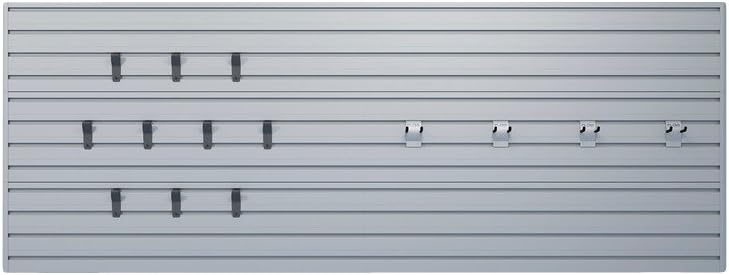 Flow Wall FWS-4812-6SB11 14-Piece Hook Starter Set for Garage Organization Systems, Grey