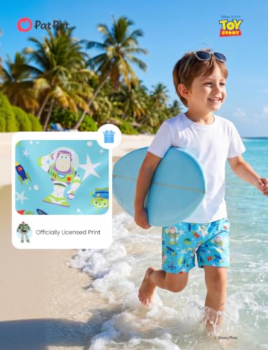 Image of Disney Stitch Spiderman Star Wars Cars Toy Story Mickey Boy Swim Trunks UPF50+Swim Shorts Compression Liner & Quick-Dry 6M-9Y