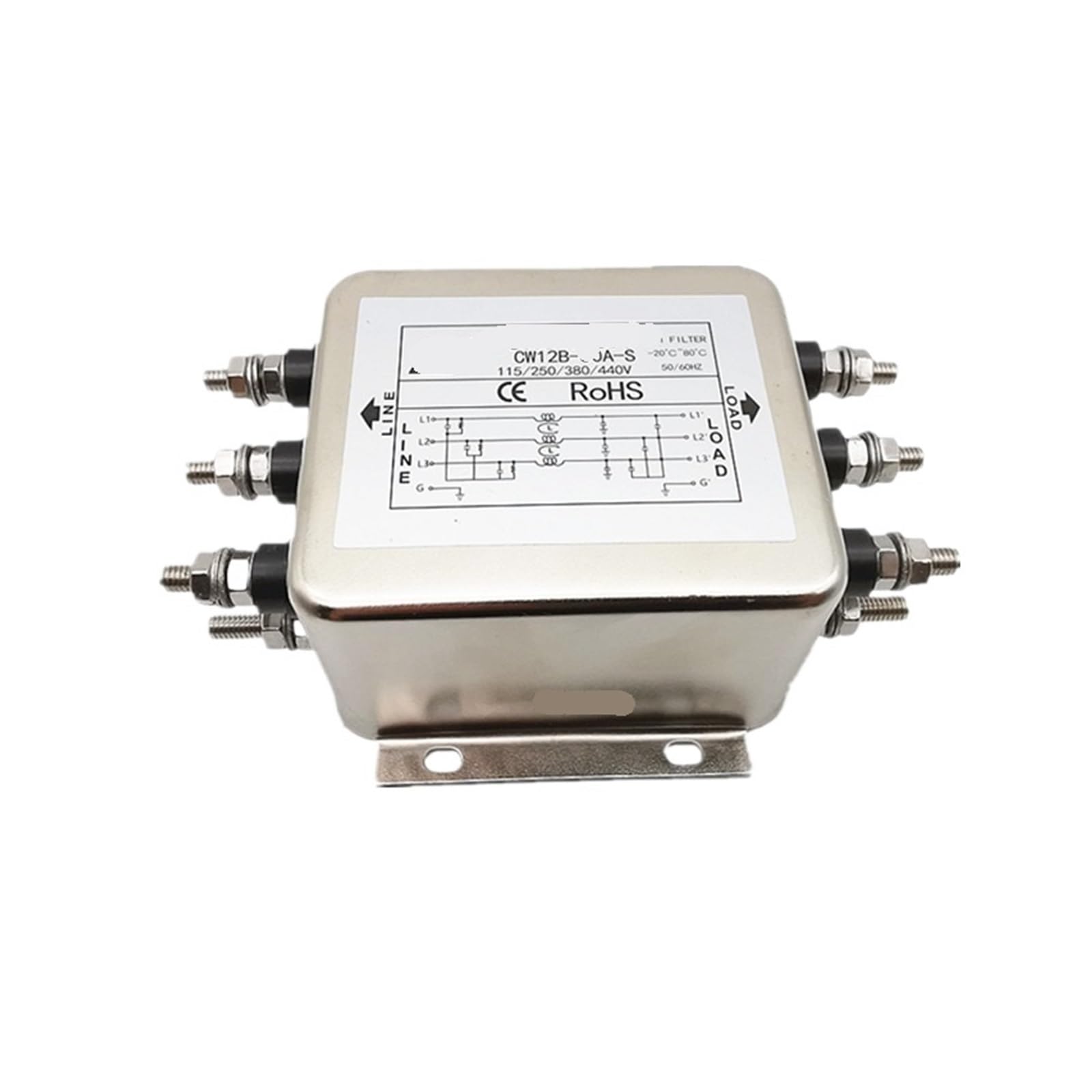 0P7BR328B Three-Phase Power Filter CW12B-50A-S 380V 60A 30A Frequency Conversion(CW12B-30A-S 30A)