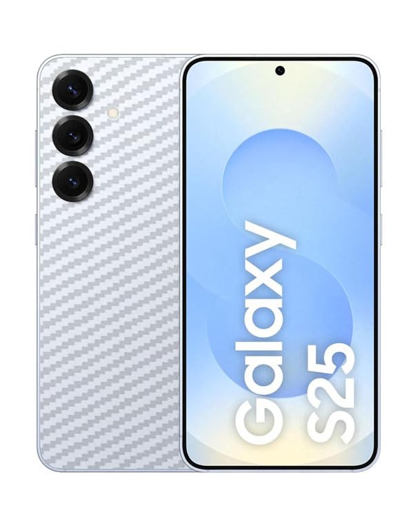 Image of Compatible with Samsung Galaxy S25 5G Back Skin Sticker /Vinyl wrap /Protective Film Mobile Skin Carbon Fiber Transparent by Candeal Mizhan (only Back)