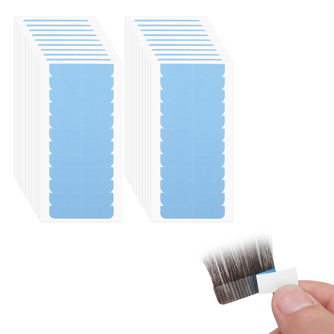 Cinta Adhesiva para el Cabello(120 Piezas), Cinta para Extensiones de Cabello, Cinta Adhesiva de Extensión de Pelo, Cinta de Repuesto para Extensiones y tramas de Cabello,Azul