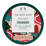 The Body Shop Strawberry Body Yogurt, 48hr Moisturizer, 100% Vegan, 6.98 Fl.Oz