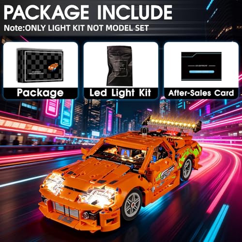 Image of LED Light for Lego 42204 Fast and Furious Supra-MK4 Set, Light Kit Compatible with Lego 42204 Building Blocks Model, Not Included The Model Set
