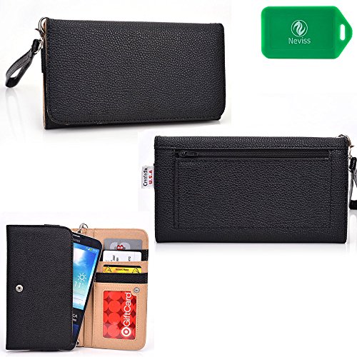 Samsung Galaxy S5 Active | Samsung Galaxy Sport- Universal cell phone wallet wih bonus removable wristlet strap included