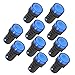 Agatige 10PCS LED Indicator, 12V 20mA AD16 LED Indicator Pilot Light Energy Saving LED Indicator Light AC/DC Pilot Light Mounting Hole Size 22mm(7/8 Inch) for Equipment, Instruments, Blue