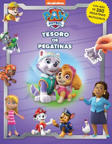 Paw Patrol La Patrulla Canina Niñas Tesoro de Pegatinas - Libros de actividades para niños, 350 pegatinas reutilizables, 96 páginas de diversión