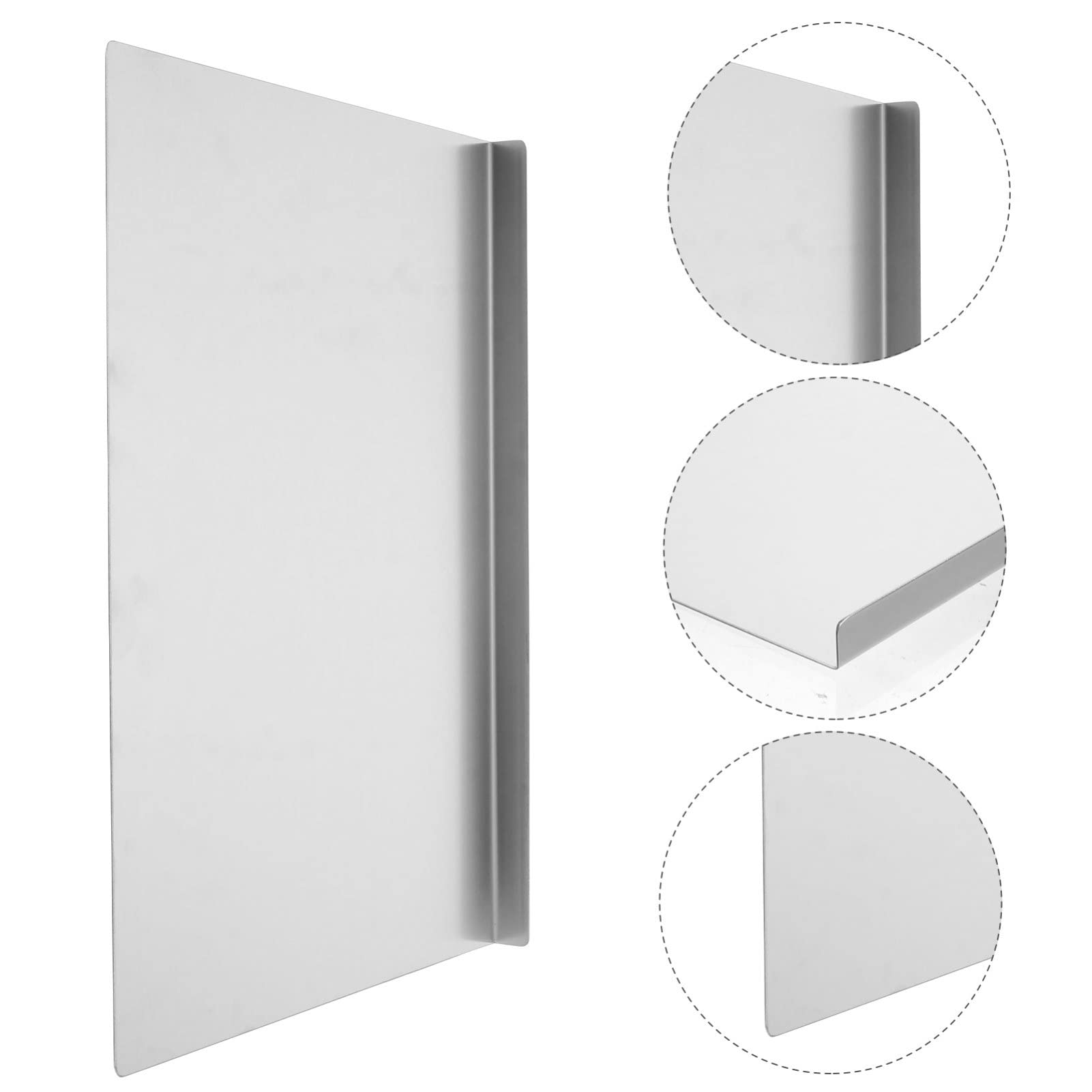 HEMOTON Tabla de Cortar de Cocina de Acero Inoxidable, Tabla de Cortar de Alimentos, Tabla de Hornear (Plata)