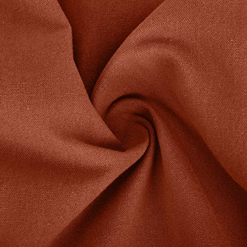 Image of Linen Pants Women High Waisted Drawstring Casual Pant Cotton Linen Straight Leg Lounge Trousers with Side Pockets