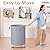 efluky 150L Laundry Basket with Wheels, Large Rolling Laundry Hampers with Handles for Bathroom, Bedroom & Laundry Room, Grey