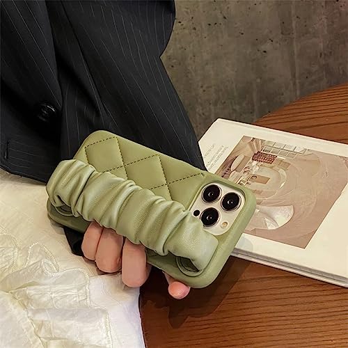 Coque dragonne iPhone 13 Pro Max aspect cuir matelassé et support vidéo