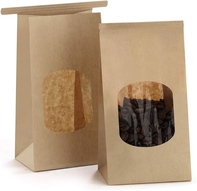 BagDream Bakery Bags with Window 50Pcs 3.54x2.36x6.7 Inches