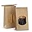 BagDream Small Bakery Bags with Window 50Pcs 3.54x2.36x6.7 Inches Window Tin Tie Tab Lock Kraft Brown Paper Bags for Coffee Bean, Cookies, Treat, Snack