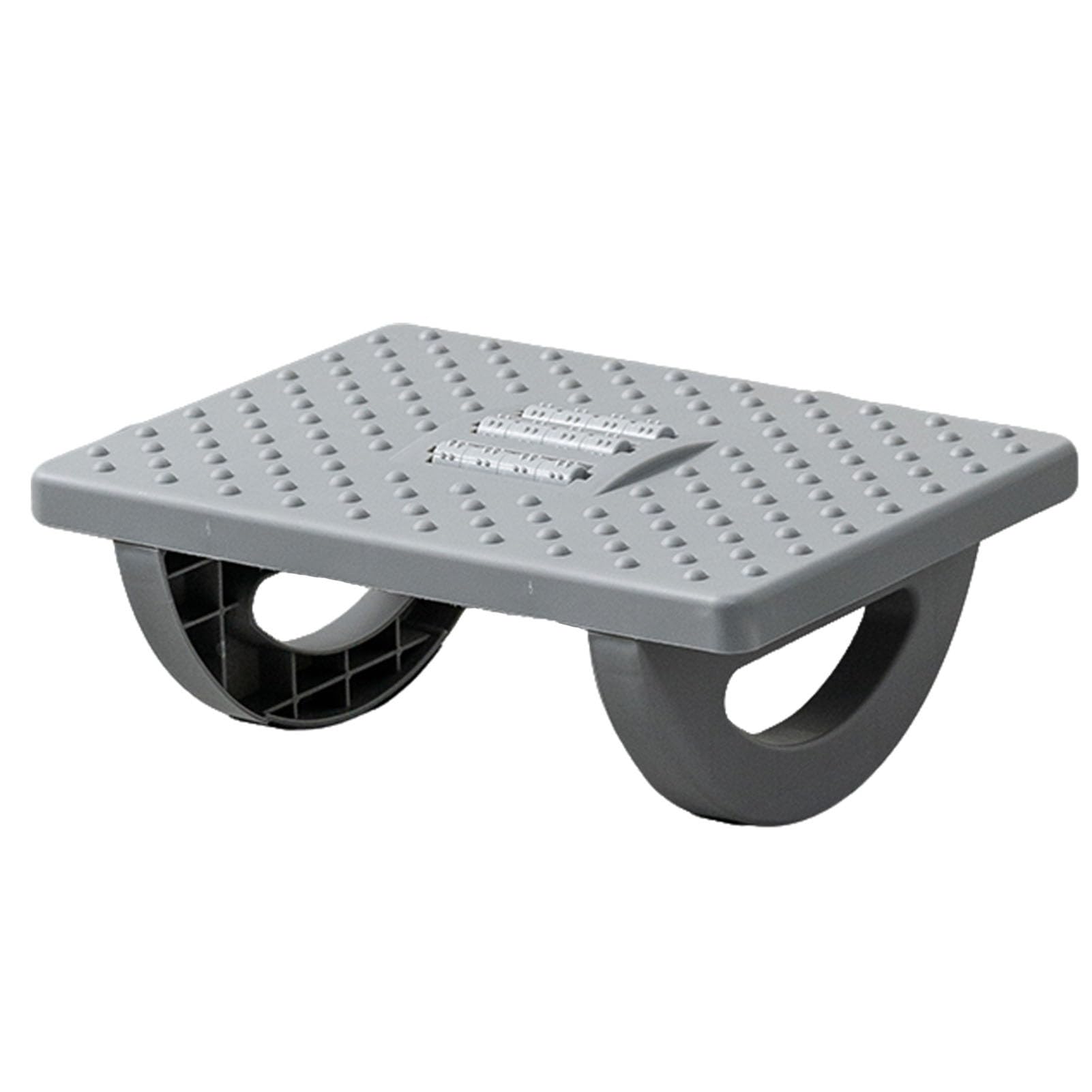 Poggiapiedi Ergonomico da Ufficio con Rulli Massaggianti | Base Antiscivolo e Inclinazione Regolabile | per Massimo Comfort Seduto in Casa e Ufficio(Gray)