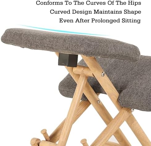 Ergonomic Kneeling Chair for Home & Office - Adjustable Height, Posture Support with High-Resilience Sponge Cushion, Comfortable Green Design