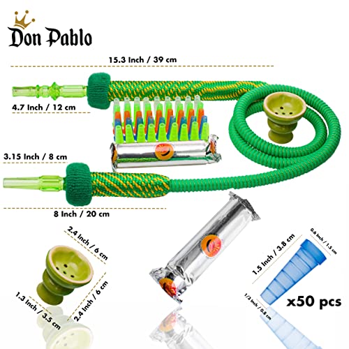 Hochwertiges Shisha Zubehör Zubehörset für Shisha Wasserpfeife - Material Schlauch + Kurze Mundstücke + Pfeifenrohr… – Bild 5