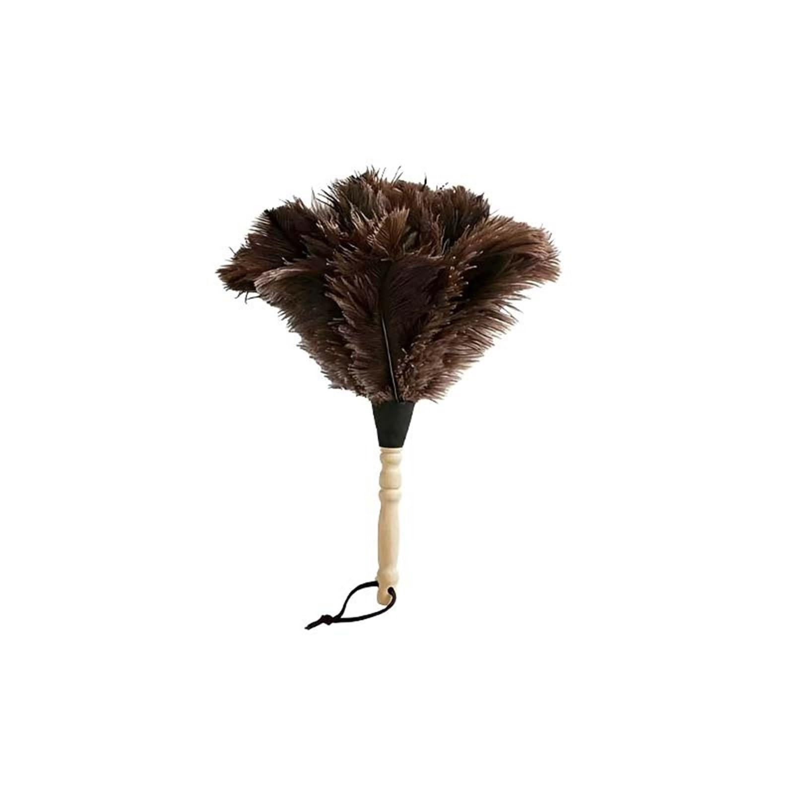 Duster Natural Ostrich Feather Duster Wooden Handle Anti Static Dusting Tool for Bedroom Furniture Bookshelf Car Daily Cleaning(1 PC)