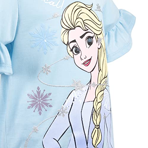 Image of Disney Princess Girls' 2-Piece T-Shirt and Leggings Set Toddler to Big Kid | 2-Piece Coordinated Set, Elastic Waistband Leggings, Breathable Cotton Fabric