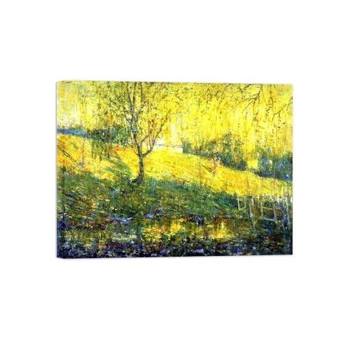 MUHJDYC Ernest Lawson Impression sur Toile-Tableau Reproduction-Célèbre D'art Peinture Image Decoration Murale Salon(Spring Morning 2) 80x105cm Toile Tendue