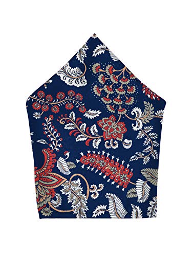 Image of BLACKSMITH Paisley and Floral Printed Italian Pocket Square for Men and Boys, for traditional Indian Wear like Bandhgala and Modi Jacket