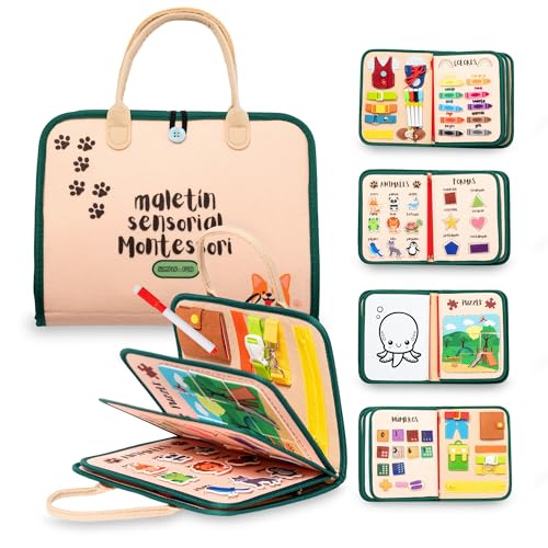 Simple Fun® Maletín Sensorial Montessori – Busy Board Sensorial e...