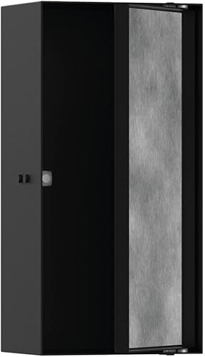 Miniatura 3 de hansgrohe XtraStoris 56088670 - Nicho de pared empotrado de roca con puerta de baldosa, 12 x 6 x 5.5 pulgadas, color negro mate