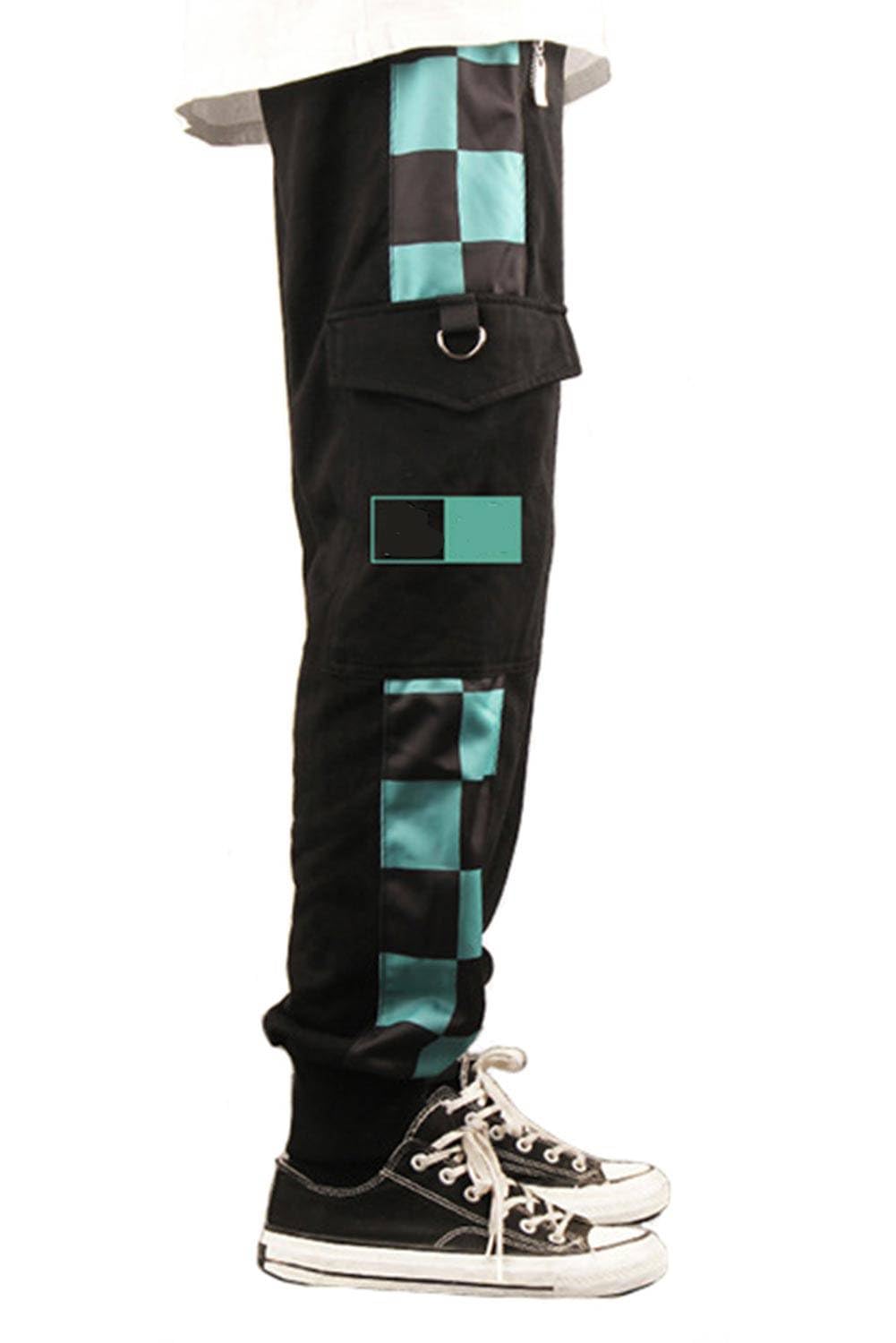 Demon Tanjiro Pants Zenitsu Cargo Jogger Pants Casual Sweatpants Laufhose mit Taschen Hip Hop Anime