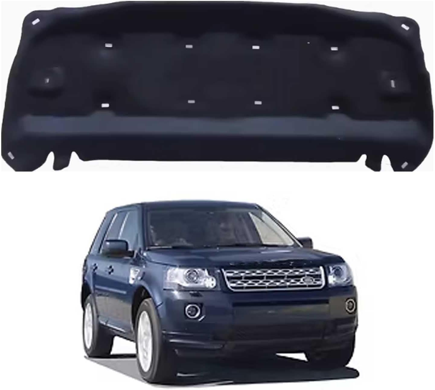 Bonnet Sound Deadening Mat 10mm for Land Rover Freelander 2016-2019 OE: LR059778 – Heat Shield Insulation, Practical Replacement Liner with Clips & PET Fibre
