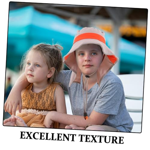 Milisten Adjustable Wide Brim UV Protection Bucket Cap for Boys and Lightweight and Breathable Fishing Hat for Summer Outdoor Activities Grey3