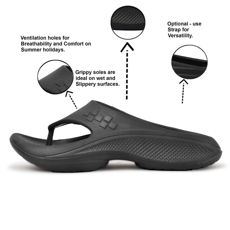 Image of HEALTH FIT Super Soft Ortho Care Bounce Back|Anti-Skid & Comfortable Stylish Light weight |Waterproof Slipper for Daily Use| Flexiable for Men's HF11 Light Grey